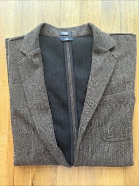 Men’s Brown Herringbone Faherty Inlet Knit Blazer